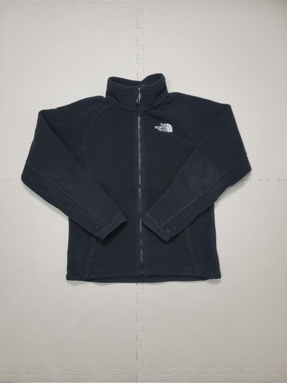 The North Face Kids Black Full-Zip Fleece Jacket with Logo